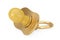 Golden Baby`s Dummy Pacifier. 3d Rendering