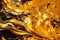 golden background with texture of molten liquid shiny metal. Generative AI illustration