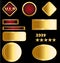 Golden badges and medals