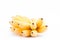 golden bananas or egg bananas are Musaceae family on white background healthy Pisang Mas Banana fruit food isolated