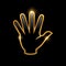 Golden Bare Hand Sign Vector Icon