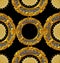 Golden baroque pattern scarf design