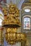 Golden baroque pulpit