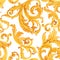 Golden baroque rich luxury vector pattern