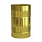 Golden barrel isolated on the white background 3d rendering
