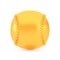 Golden baseball award concept, shiny realistic metallic ball