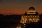 Golden basilica by nighttime