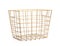 Golden basket on white background