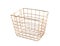 Golden basket on white background