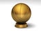 Golden basketball trophy