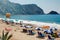 A golden beach in kefalonia island in greece