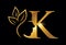 Golden Beauty Initial Letter K