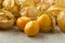 Golden berries or physalis fruit closeup