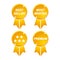 Golden Best Seller Most Wanted five stars premium product ribbon badge set