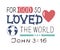 Golden Bible verse John 3 16 For God so loved the world, made hand lettering with heart and cross.