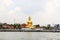 Golden big buddha statue of Wat Bangchak Temple.