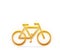 Golden bike with white background