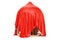 Golden bird cage covered red cloth, 3D