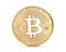 Golden bitcoin isolated