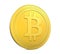 Golden Bitcoin Isolated