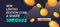 Golden Bitcoin on promotion banner. Crypto mining, blockchain advertising concept template. Web cryptocurrency vector