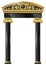 Golden black classic arch portal columns