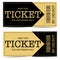 Golden-black tear-off ticket template.