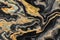 Golden and black wave pattern. Luxury Marbleized effect. Fluid Art. Abstract background or texture
