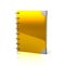 Golden blank organizer notebook 3d illustration