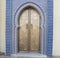 Golden and blue ornate arched doorway