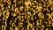 Golden blurred moving lights. Abstract shiny glitter 4k video background with sparkling texture. Gold shimmering light