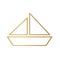 Golden boat icon