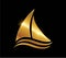 Golden Boat Logo Vector Icon