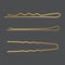 Golden bobby pin icons