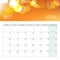 Golden bokeh april 2017 calendar