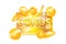 Golden bonus gift card, vector loyalty program discount coupon isolated on white, winner voucher.