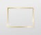 Golden border frame with light shadow and light affects. Gold decoration in minimal style. Graphic metal foil element in