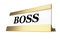 Golden Boss Identification Plate. 3d Rendering