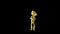 Golden boy dancing seamless loop, Luma Matte