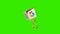 Golden boy with Google icon head dancing, seamless loop, Green Screen Chromakey