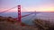 Golden bridge at sunset view