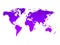 Golden bright and degraded color of violish world map silhouette brighte green background