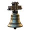 Golden bronze church bell isolated on white background. 3d illustration