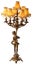 Golden bronze royal lamp