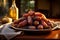 Golden-Brown Date Fruits on Wooden Table: Exquisite Macro Shot