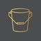 Golden bucket icon