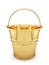 Golden bucket isolated