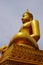 Golden Buddha Burmese art Thai style mixed Thai art. The border of Thailand,