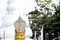 A golden buddha found at the courtyard of a Chedi in Thailand