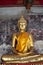 Golden Buddha images in Wat Suthat Thepphawararam the royal temple of the first grade in Bangkok.